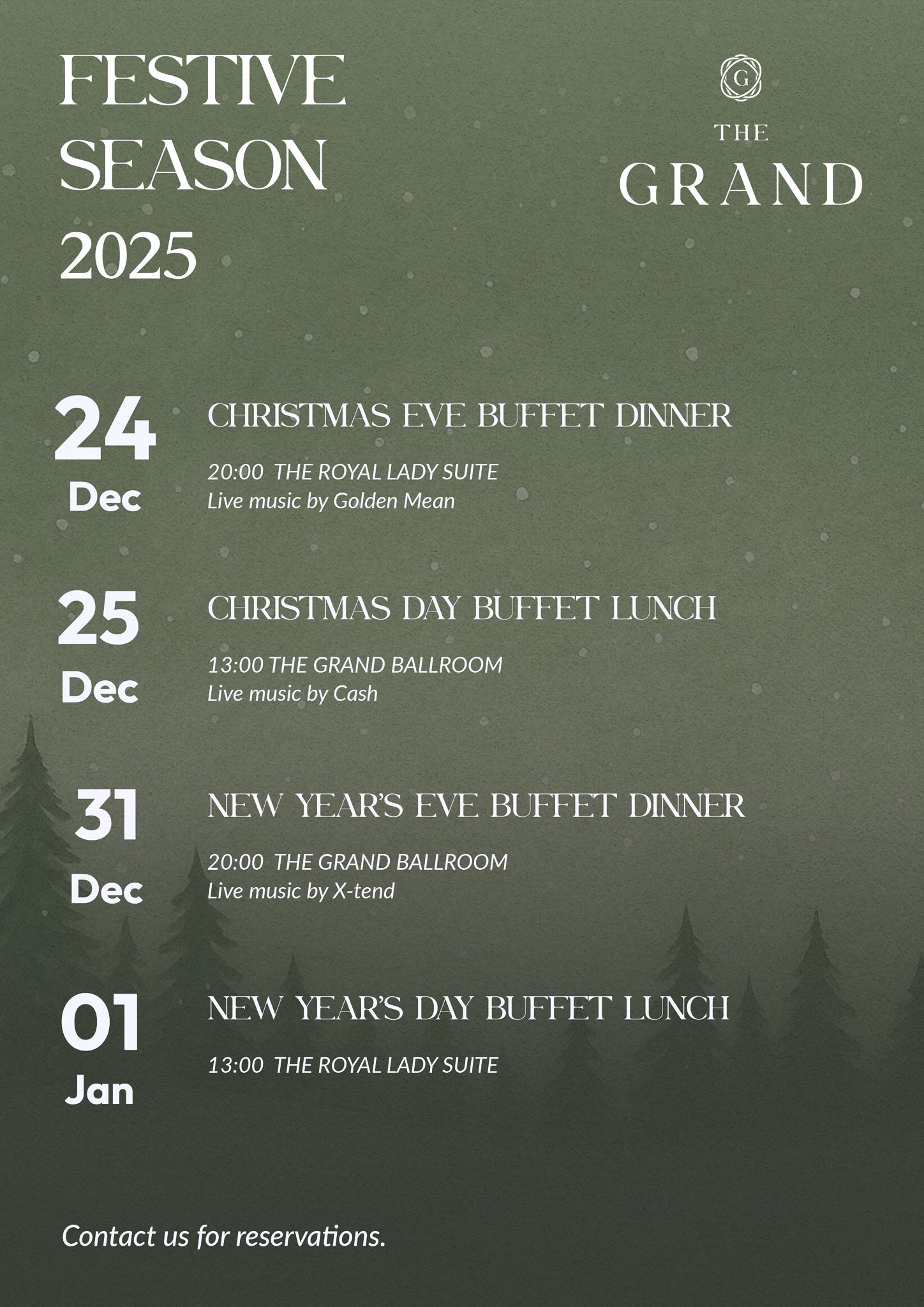 Festive Meals 2025 – Book Online