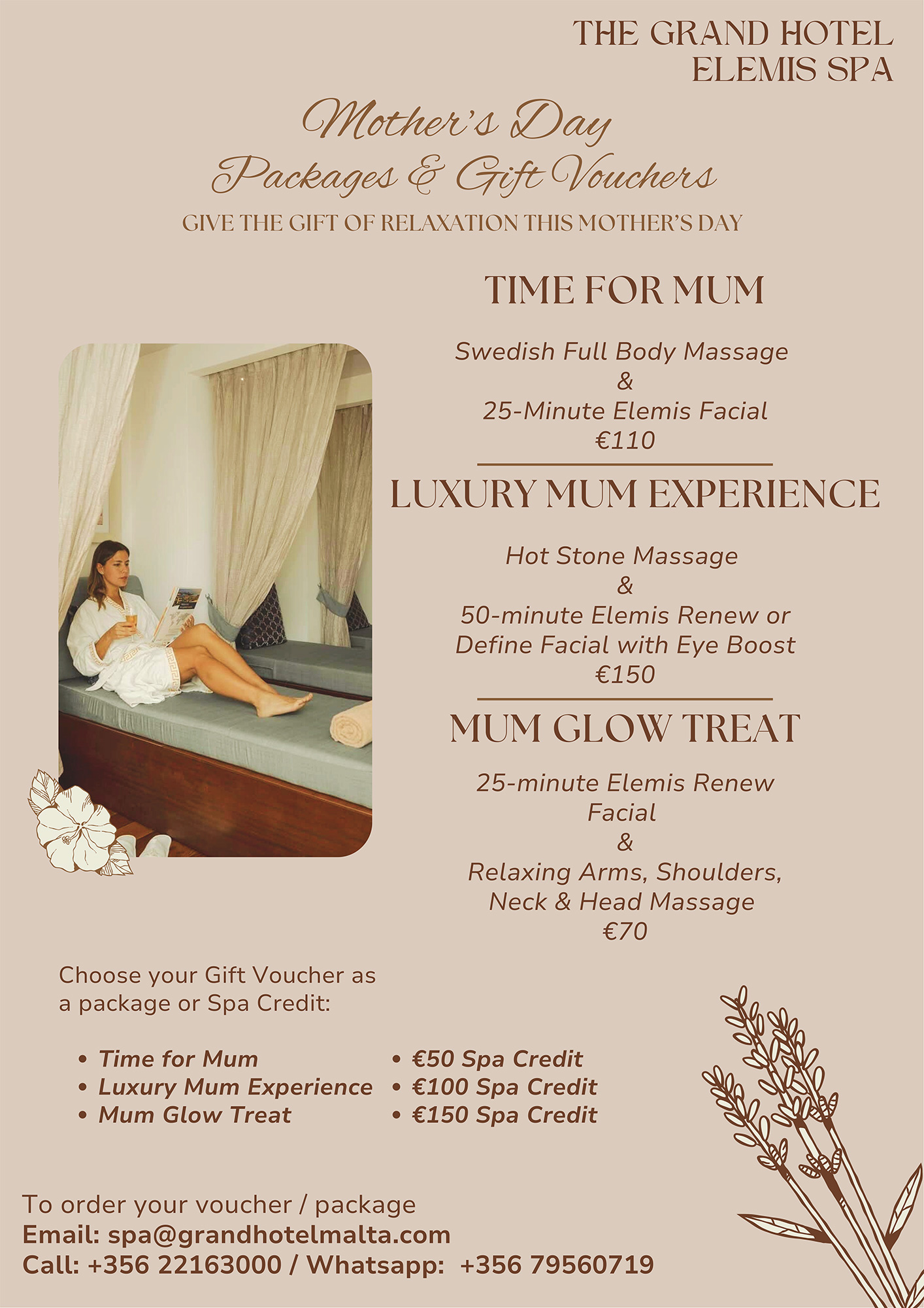 Mother’s Day Packages & Gift Vouchers