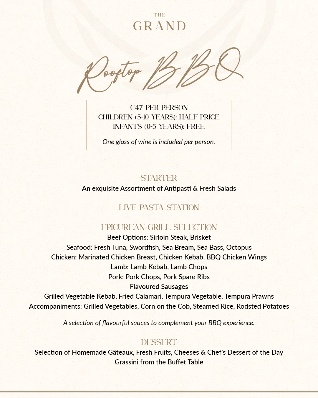 Rooftop BBQ Menu