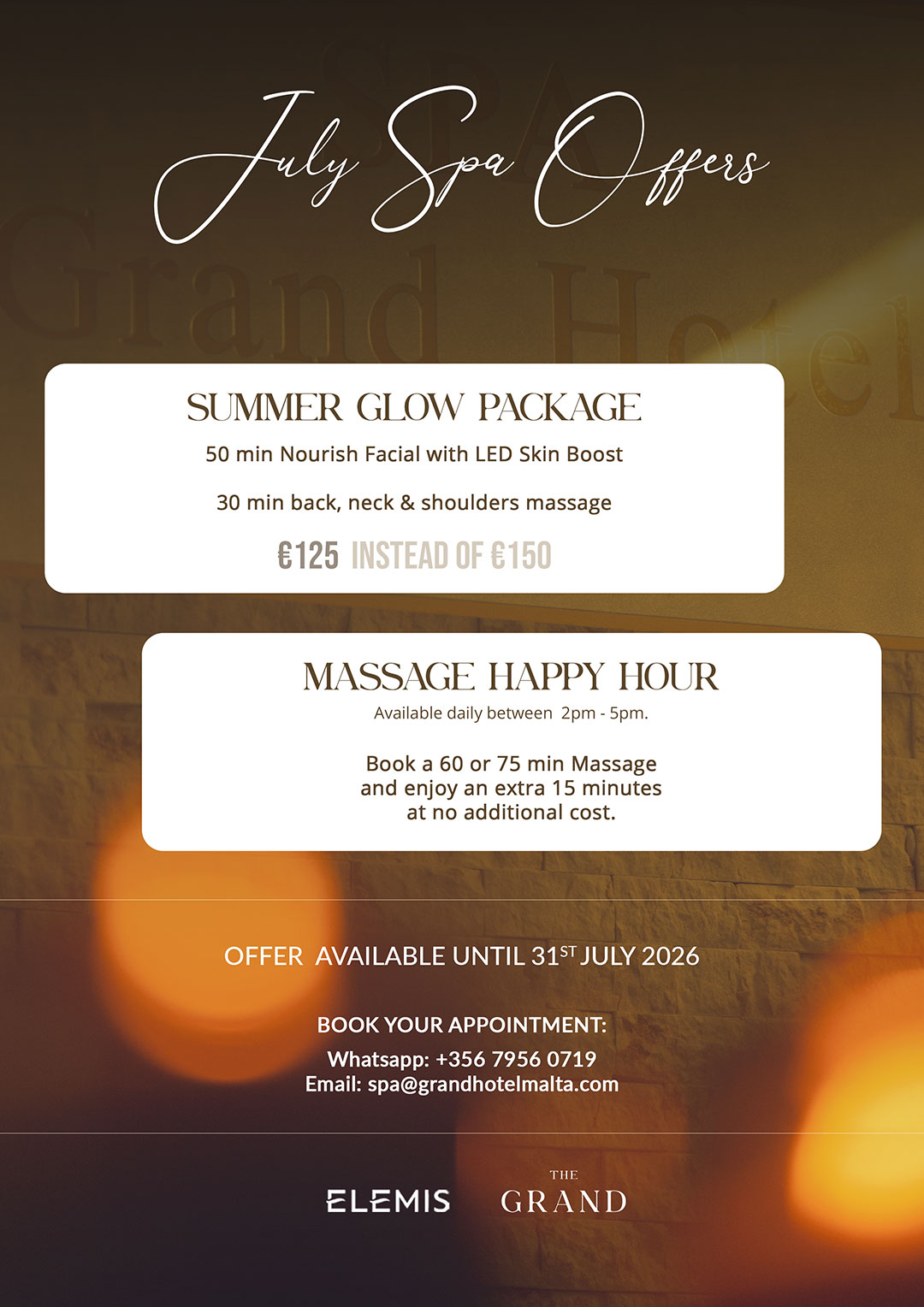 Elemis SPA July Offers