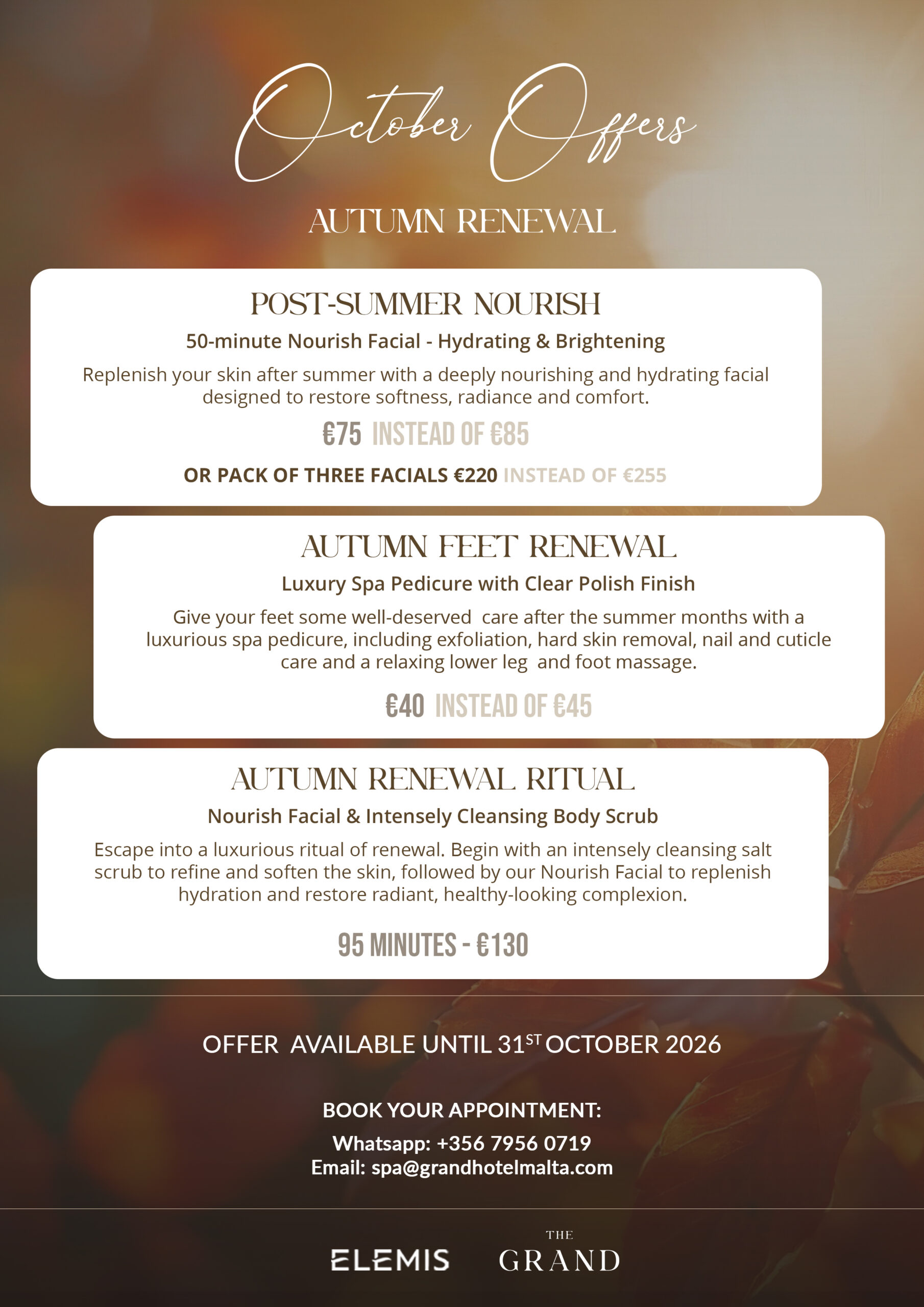 Elemis SPA October Offers